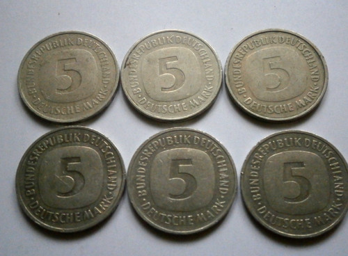 Münzen 5 deutsche - 6,