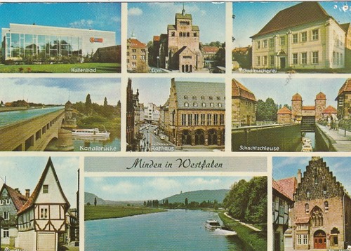 Minden westf mehrbildkarte - minden,,