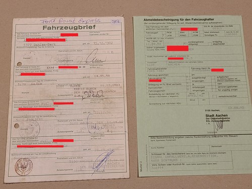 Fahrzeugbrief kfz brief 1981 - fahrzeugbrief,