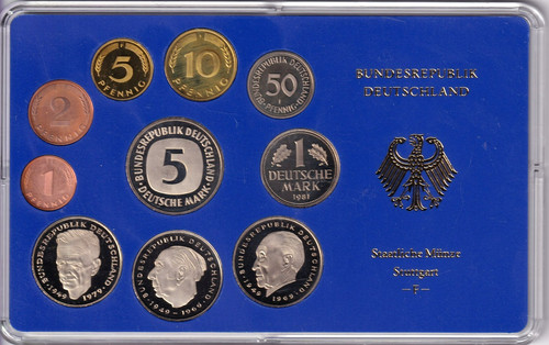 Brd 1981 kms 1 pfennig - kms,
