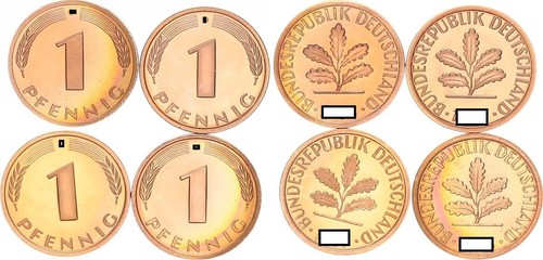Pfennig 1981 g j 5 - 1, d,f,g,j
